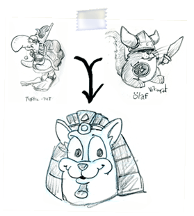 Turtle Tut and Viking Cat turned into Kat Tut